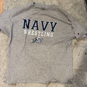 Champion Gray USNA Navy Wrestling Tee